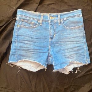 Levi high waisted  cutoff raw hemmed shorts